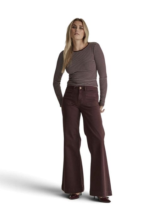 Bordeaux wide leg broek Sharon Wonder Comfirt Para Mi