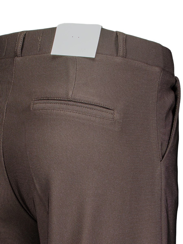 Bruine broek met stretch en elastiek met rechte pijpen Mira Twill Para Mi
