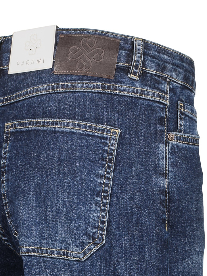 Donkerblauwe wide leg jeans met hoge taille Mira Para Mi