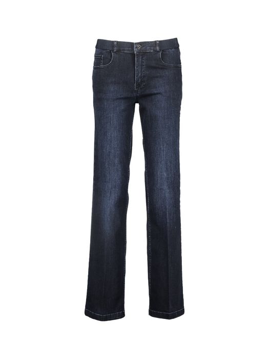 Donkerblauwe wide leg jeans met elastiek Eve Elastic Para Mi