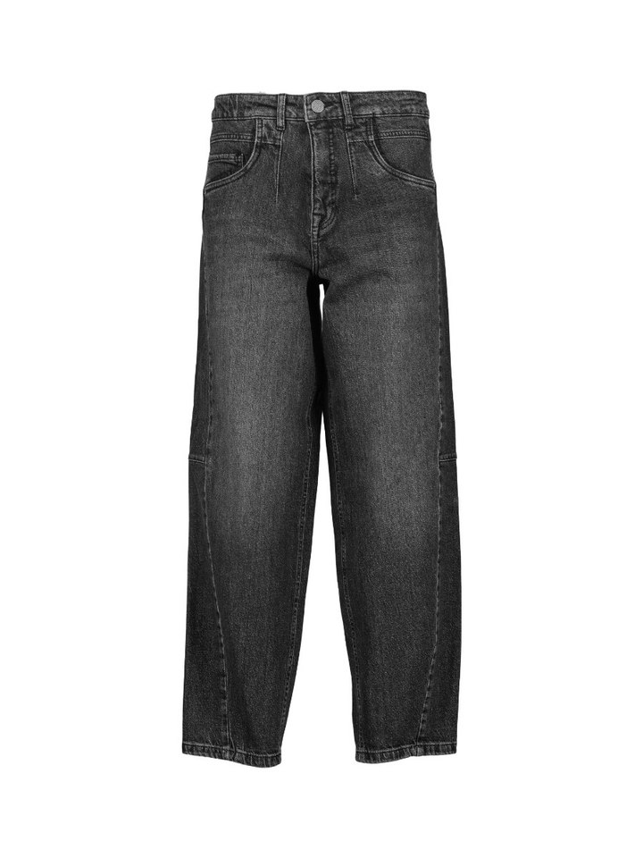Grijze barrel fit jeans met hoge taille Coco Para Mi