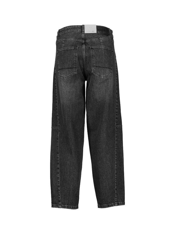 Grijze barrel fit jeans met hoge taille Coco Para Mi