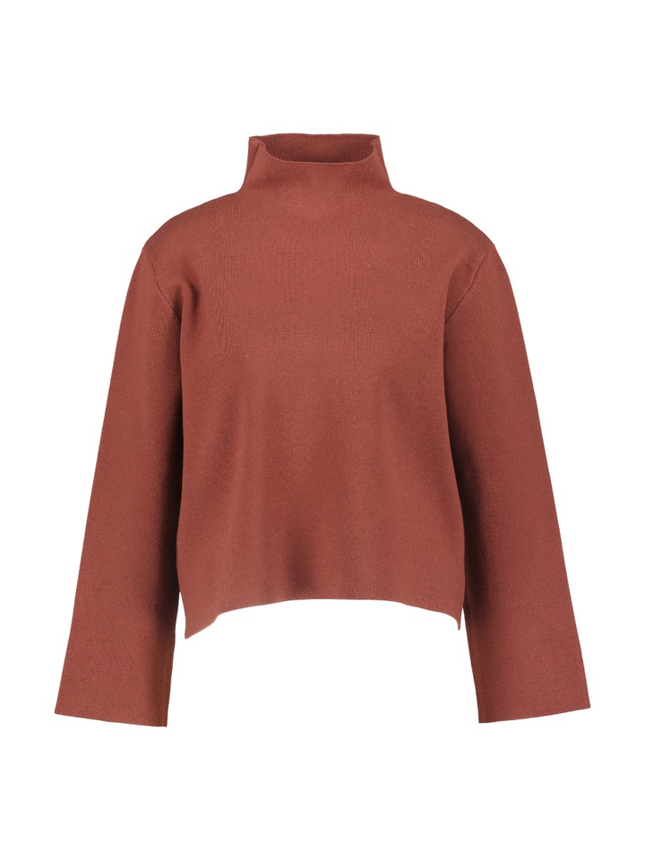 Bordeaux pull met opstaande kraag LUPI Minus