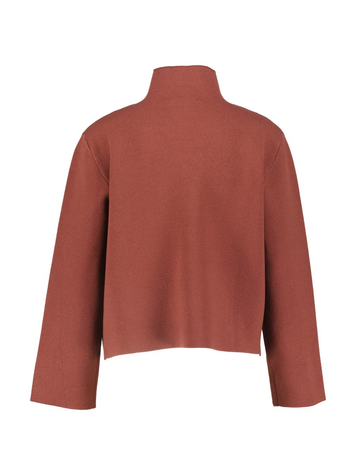 Bordeaux pull met opstaande kraag LUPI Minus