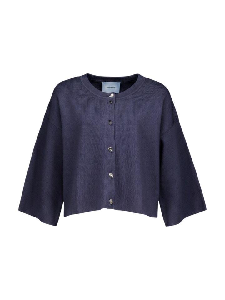 Blauwe pull met zilveren knopen ELENORA Minus