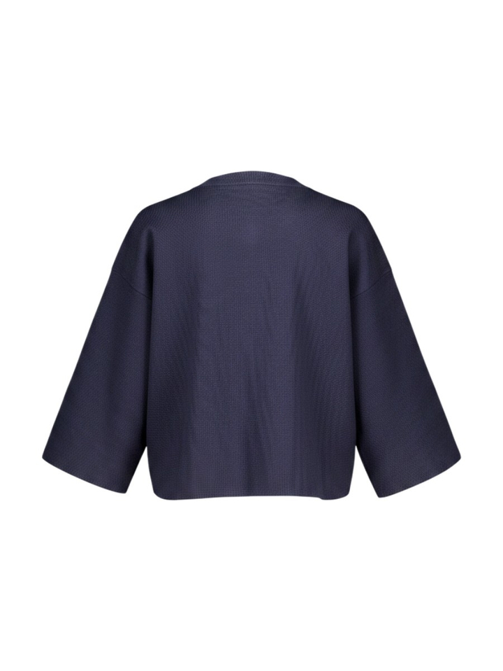 Blauwe pull met zilveren knopen ELENORA Minus
