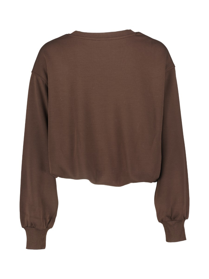 Bruine trui met ronde hals Peppercorn
