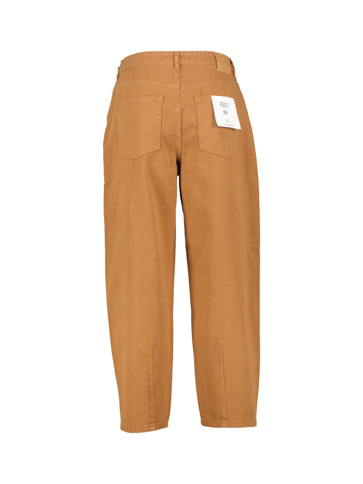 Bruine barrel broek Peppercorn