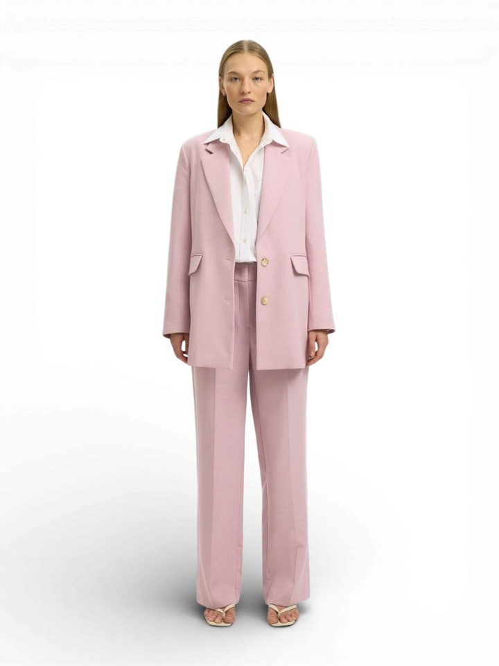 Licht roze geklede broek Selected 