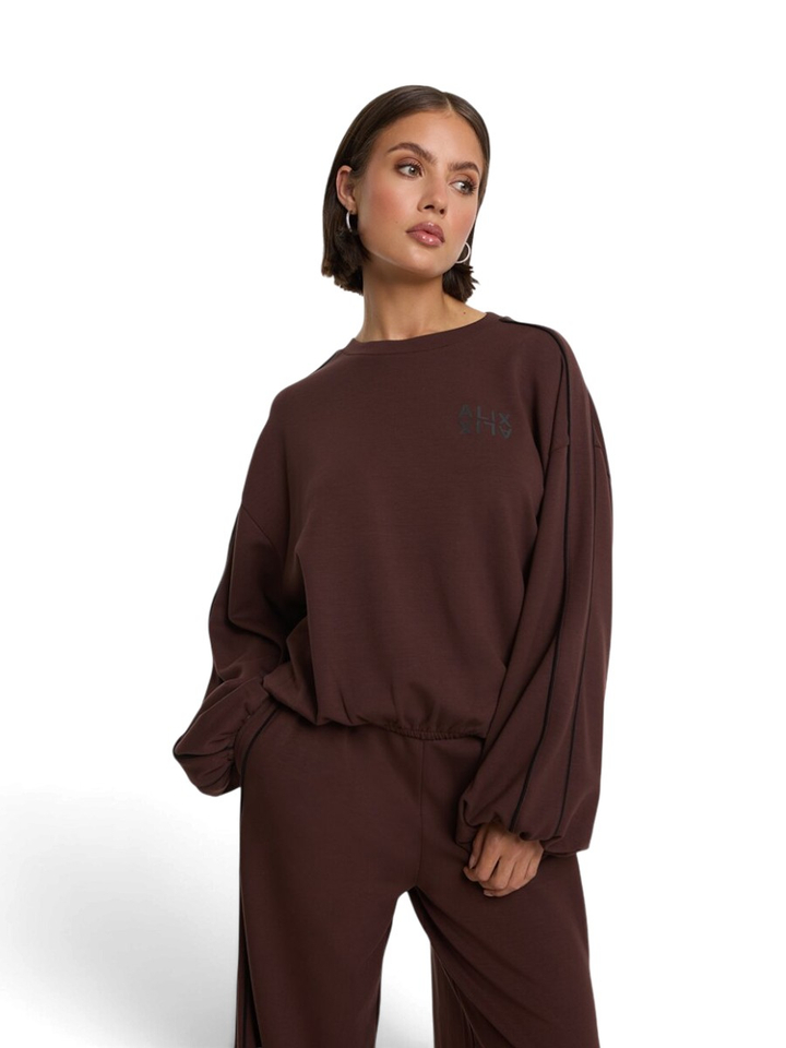 Donkerbruine sweater Alix