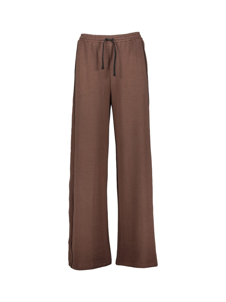 Bruine jogger broek met elastiek Alix