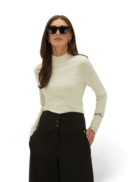 Ecru pull met opstaande kraag SOFIA Josh V