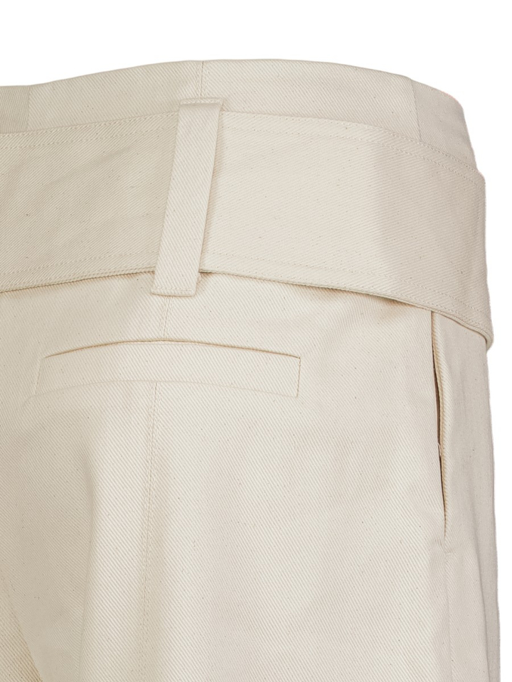 Beige wide leg jeans met hoge taille en riem Maureen Josh V