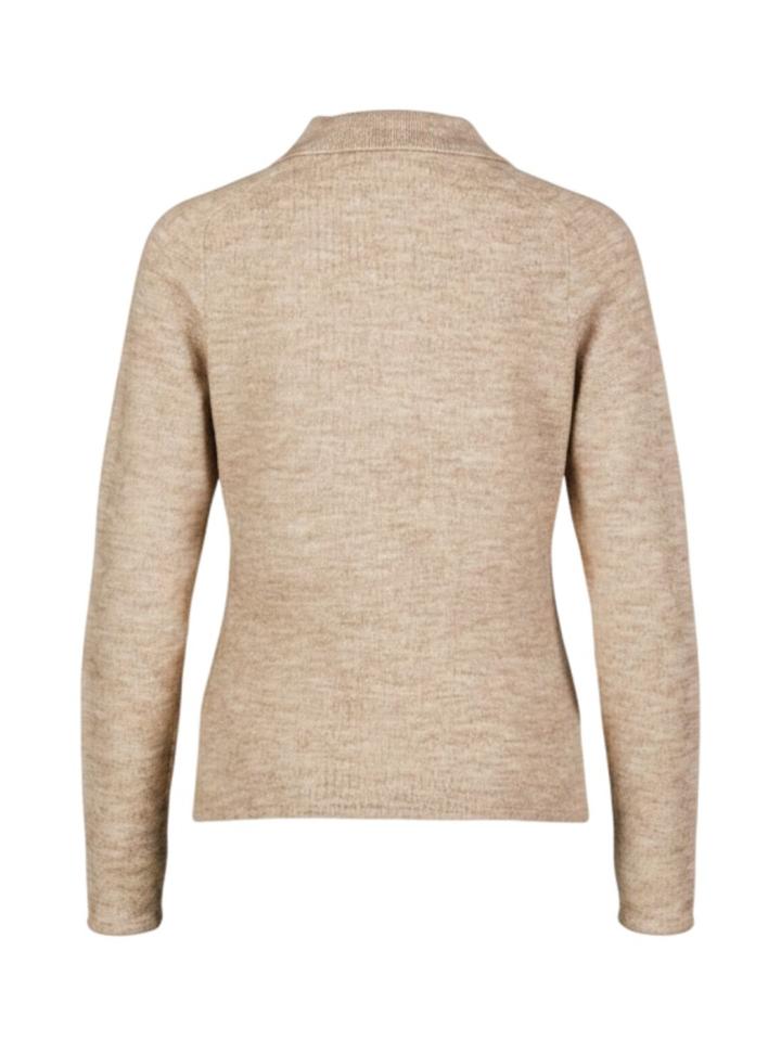 Beige trui met kraag en knopen DO Josh V