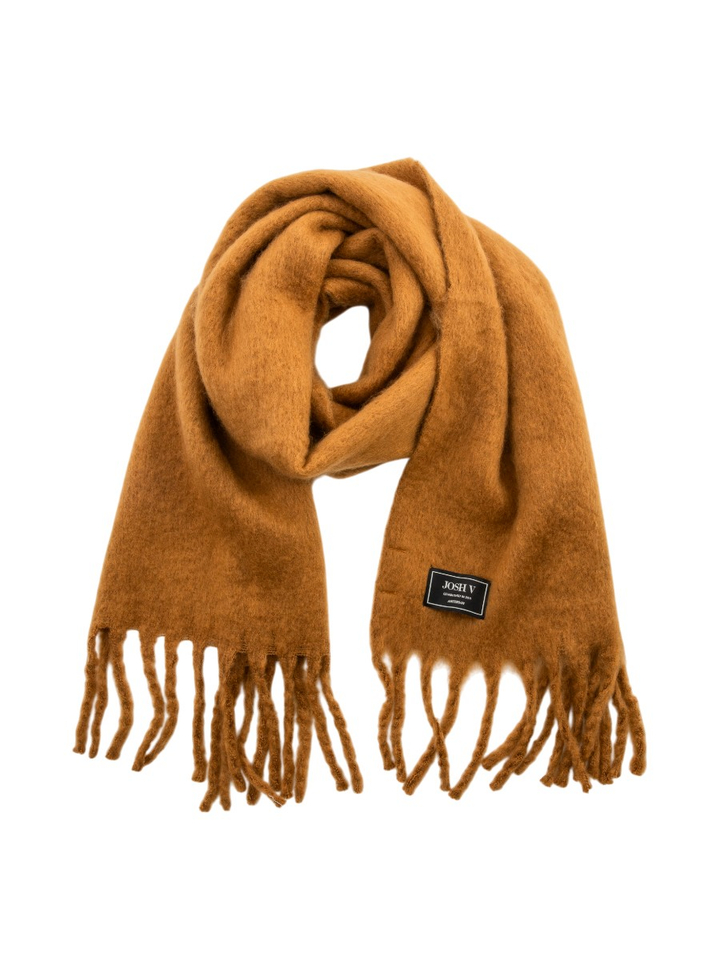 Cognac kleurige sjaal Madelyn Josh V