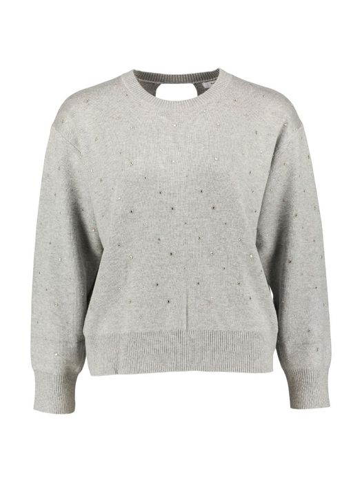 Grijze pull met diamantjes en gekruiste open rug PAYETI Suncoo