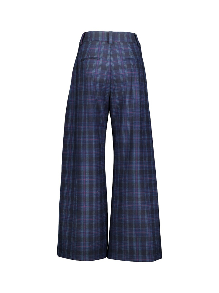 Blauwe geruite broek JULY Suncoo