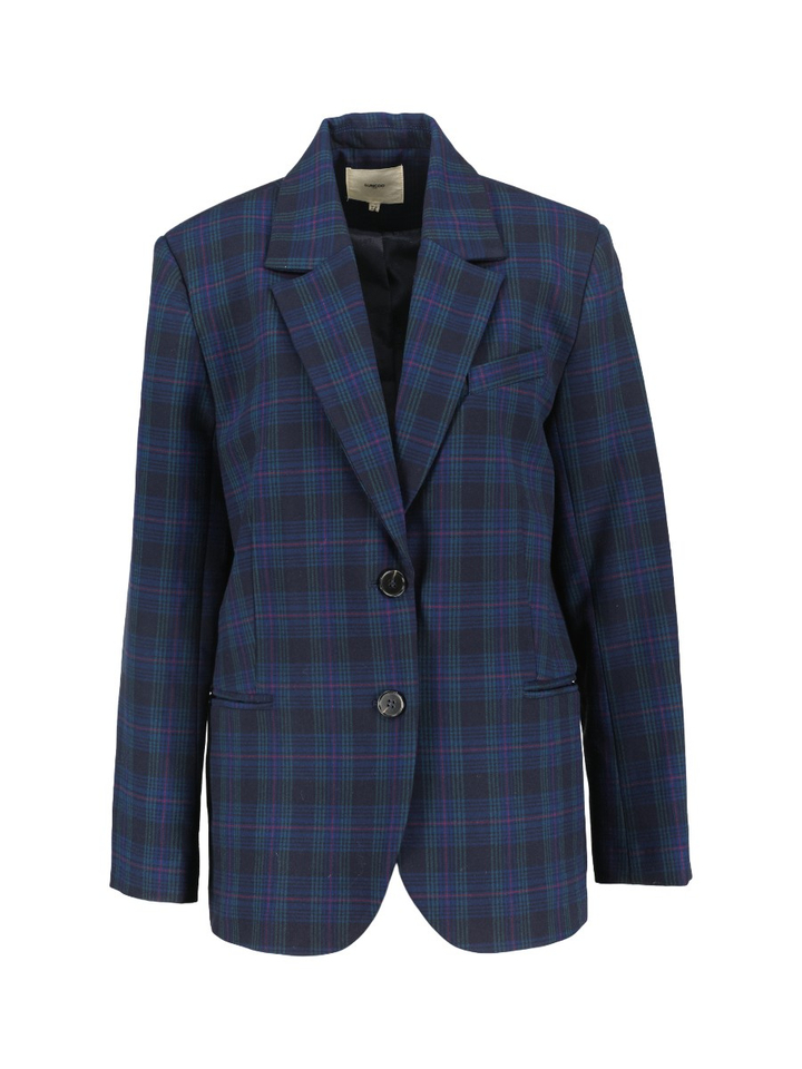 Blauwe geruite blazer Dorian Suncoo
