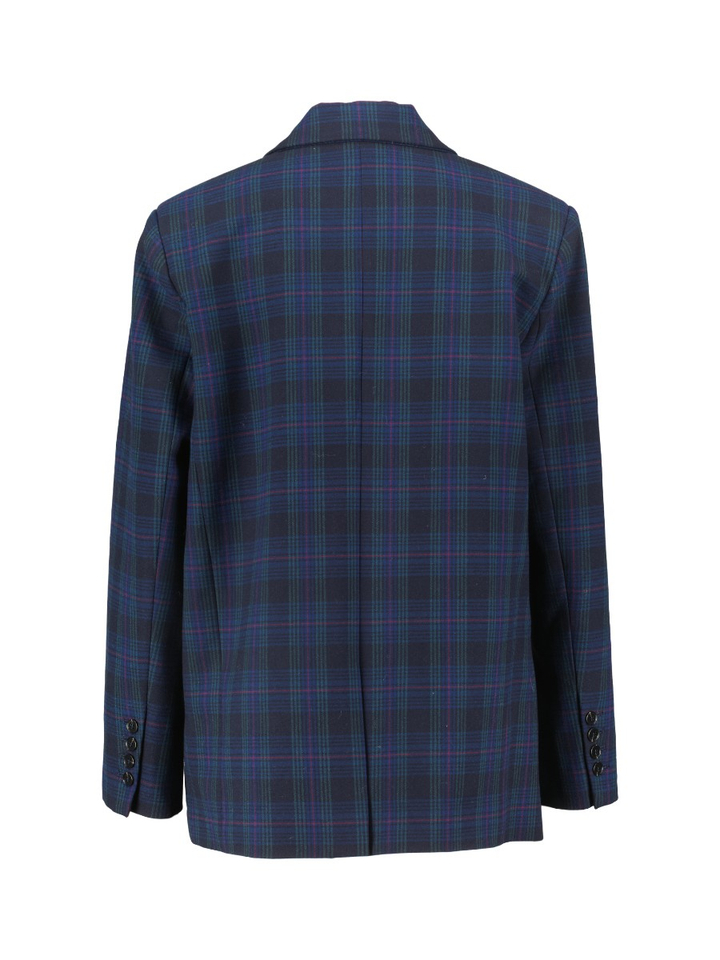 Blauwe geruite blazer Dorian Suncoo