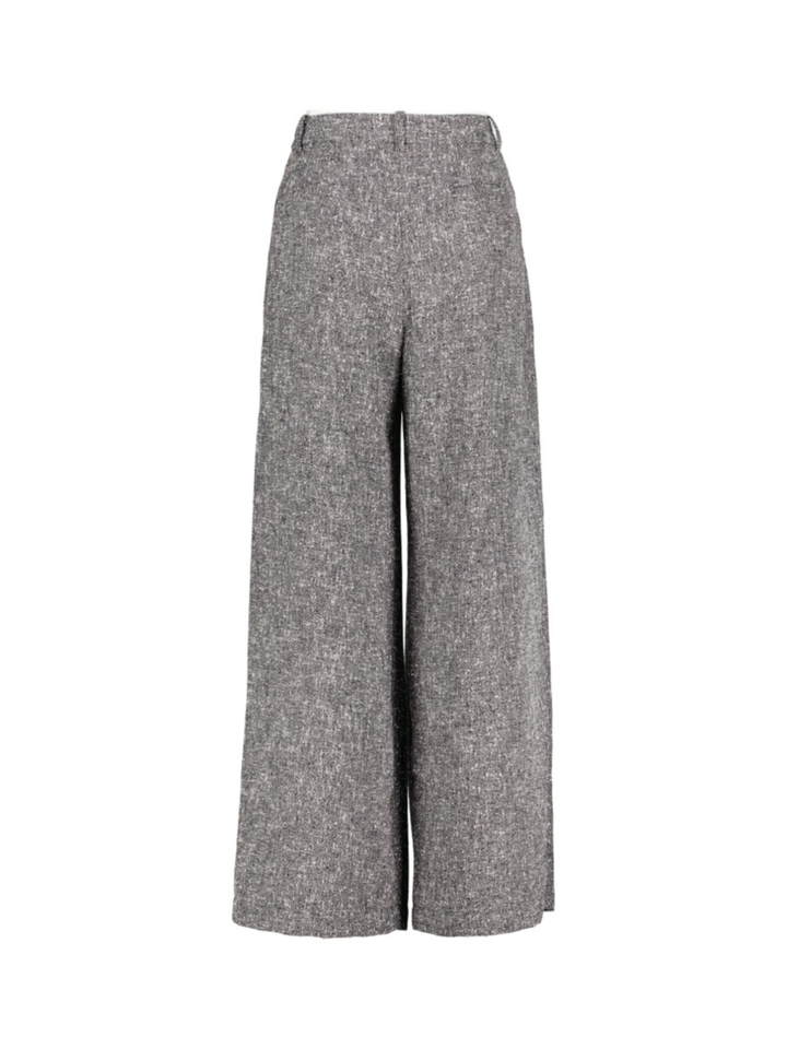 Zwart-wit gespikkelde broek met diamantjes JERK Suncoo