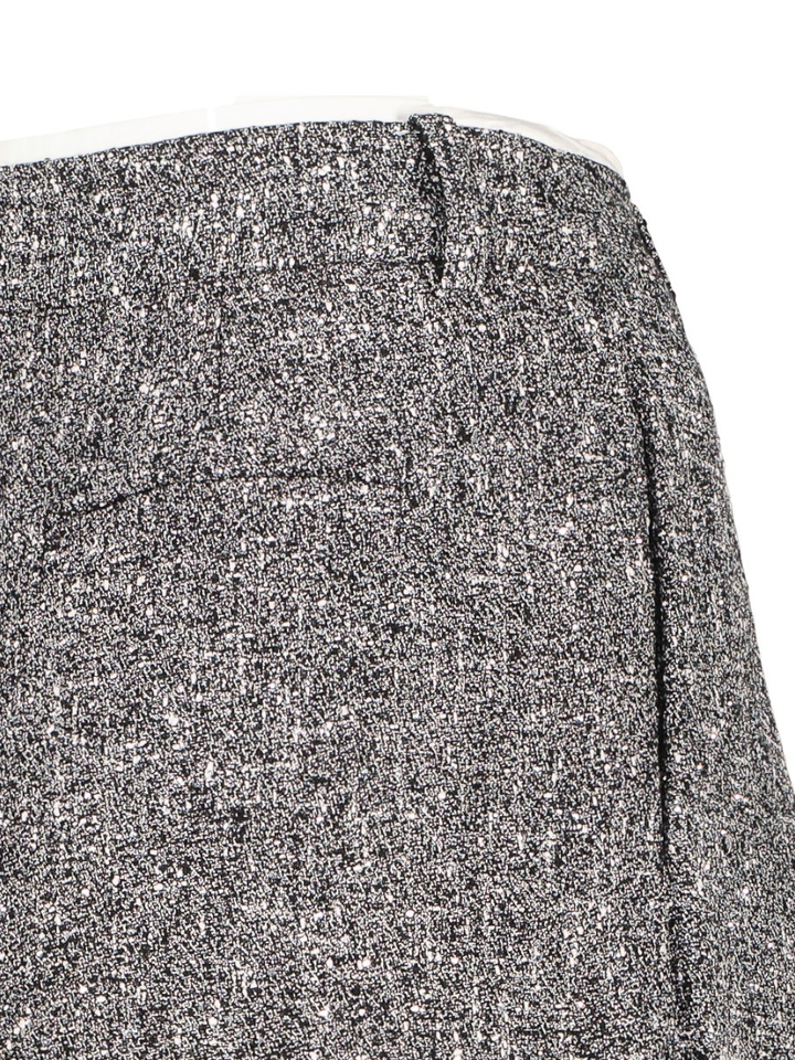 Zwart-wit gespikkelde broek met diamantjes JERK Suncoo