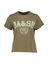 Groene t-shirt met groene letters Ioni Bash 