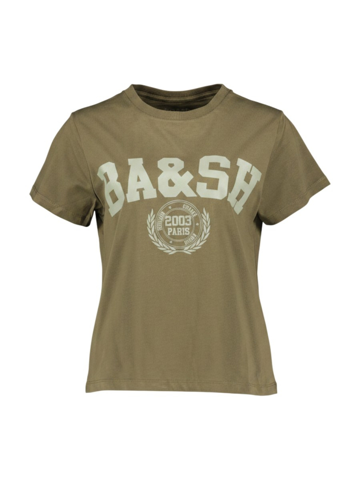 Groene t-shirt met groene letters Ioni Bash 