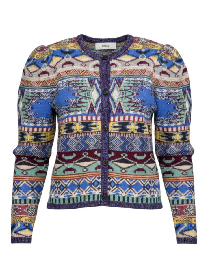 Multicolor wollen trui met schouderopvulling Maja Ba&sh