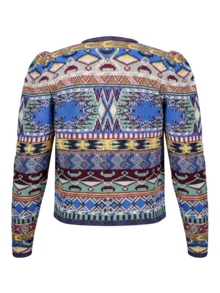 Multicolor wollen trui met schouderopvulling Maja Ba&sh