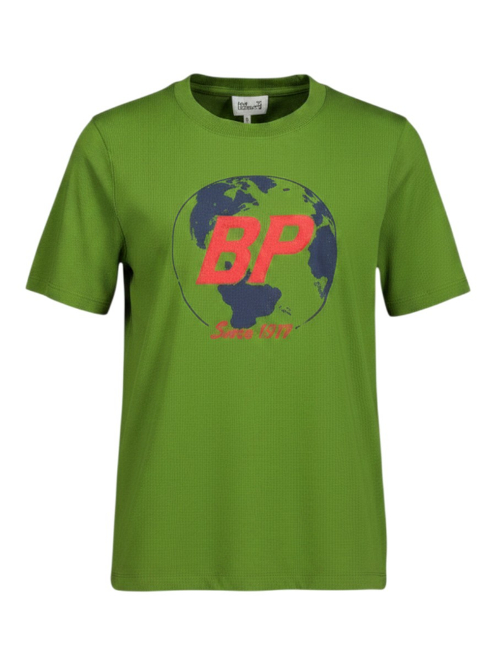 Groene katoenen T-shirt met opdruk Jawo Baum Unf Pferdgarten