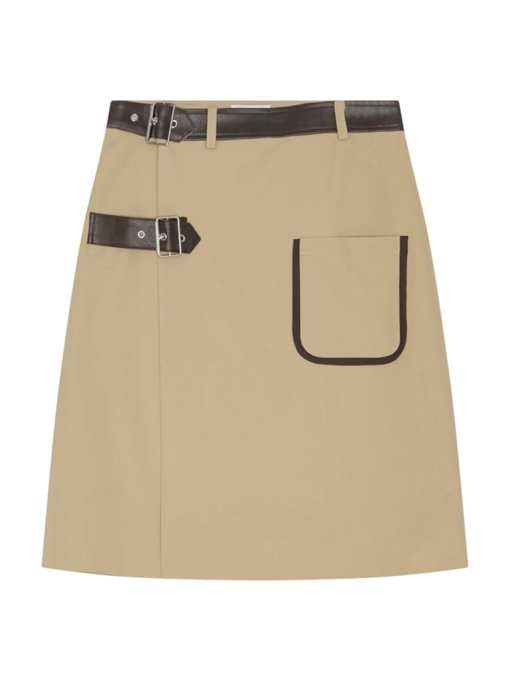 Beige overslagrok met dubbele gespen Svea Baum Und Pferdgarden