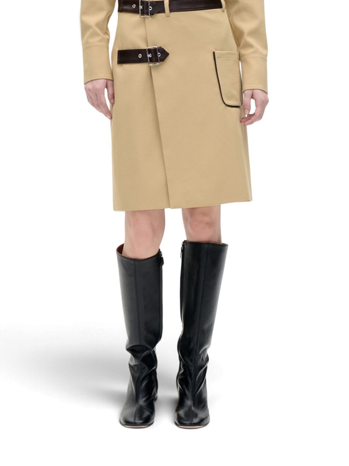 Beige overslagrok met dubbele gespen Svea Baum Und Pferdgarden