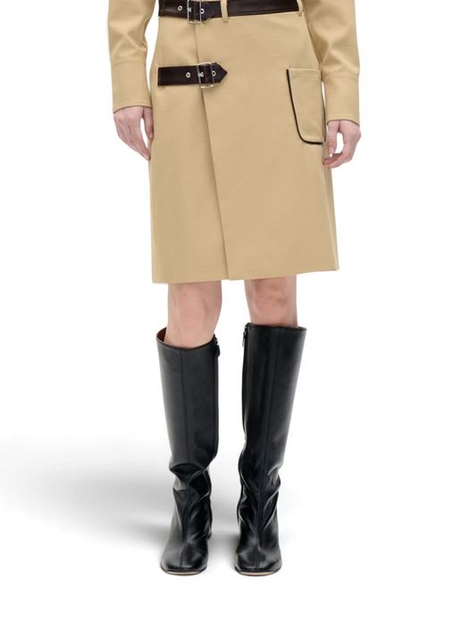 Beige overslagrok met dubbele gespen Svea Baum Und Pferdgarden