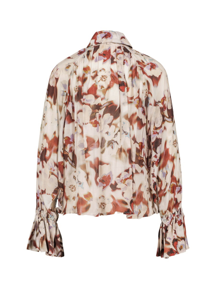 Multicolor blouse met bloemenprint en strik Vaelie Drykorn