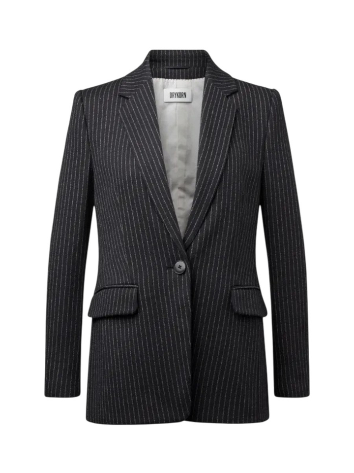Bruine blazer gestreept met knoop ATLIN Drykorn