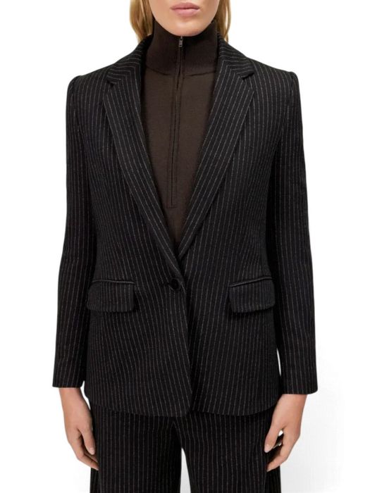 Bruine blazer gestreept met knoop ATLIN Drykorn