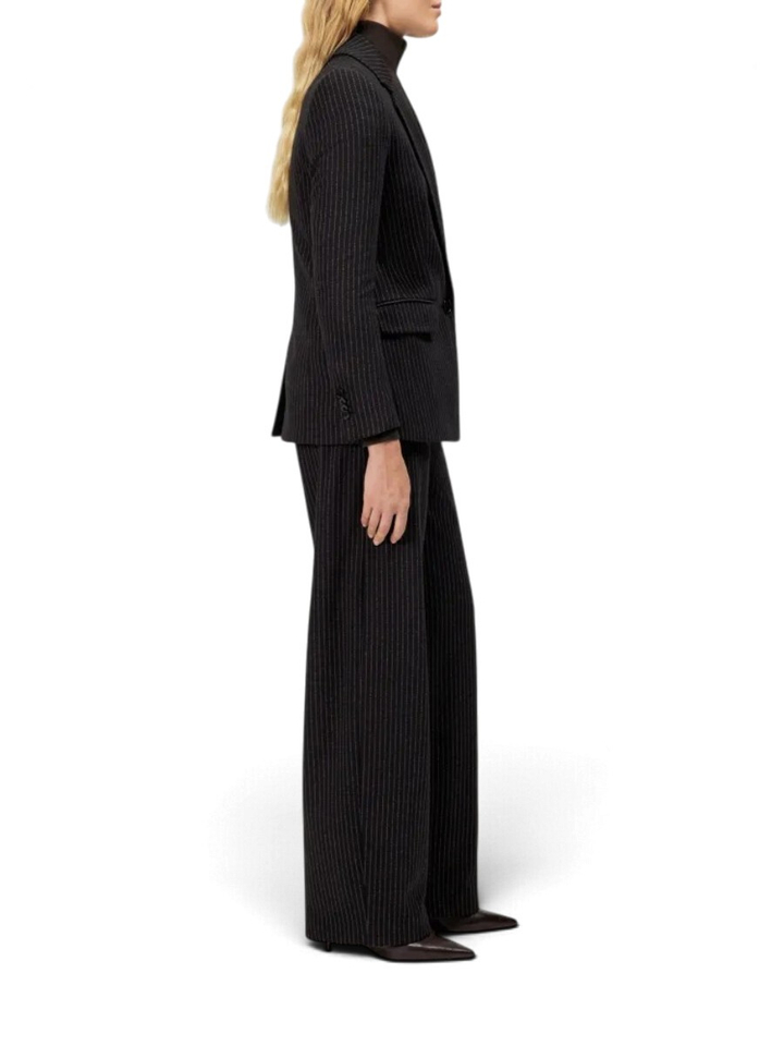 Bruine blazer gestreept met knoop ATLIN Drykorn