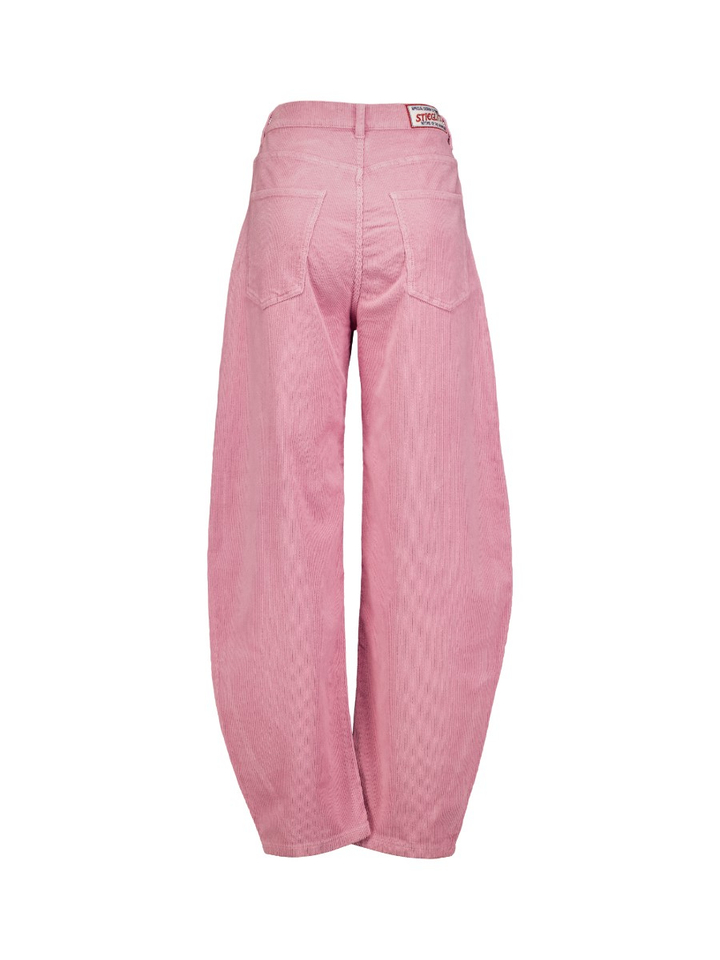 Roze broek in ribflueel MIMI TROUSERS Stieglitz