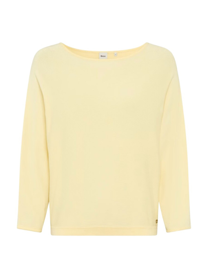 Gele pull met boothals Brax