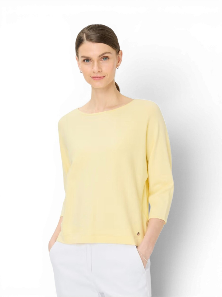 Gele pull met boothals Brax