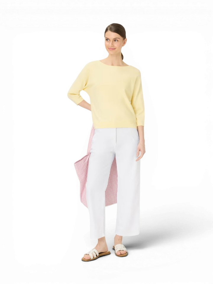 Gele pull met boothals Brax