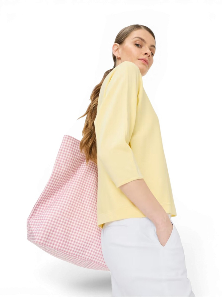 Gele pull met boothals Brax