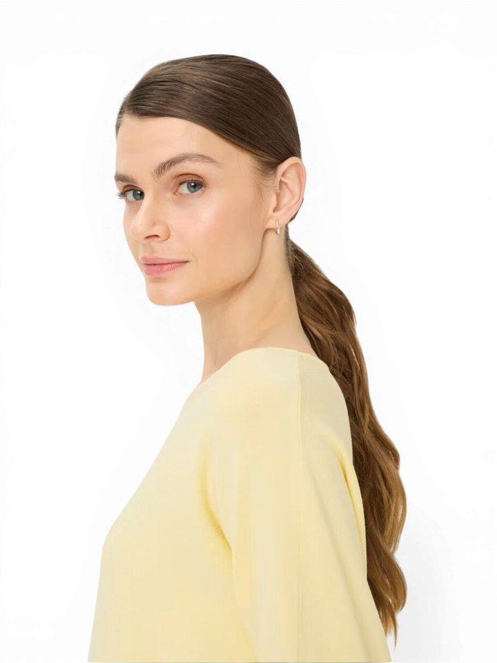 Gele pull met boothals Brax
