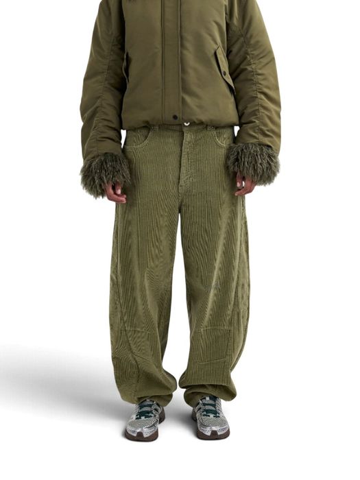 Groene ribfluwelen broek Tino Balloon Stieglietz