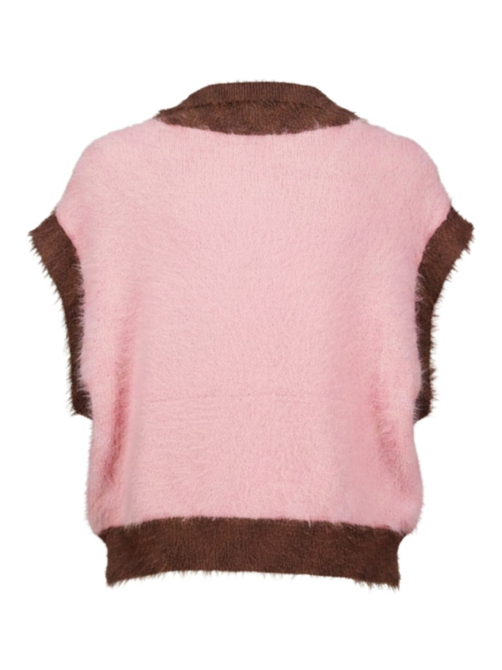 Roze trui met print Mio Stieglitz