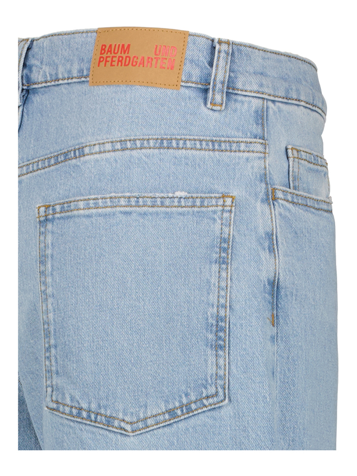 Blauwe wijde jeans Baum Und