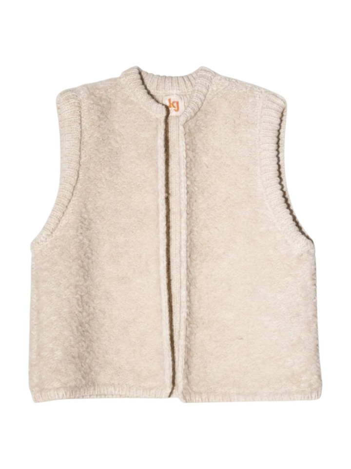 Ecru gebreide vest Oslo Big K&J