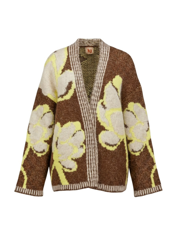 Multi-color cardigan met print Ozias K&J