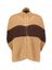 Bruine Gilet met strepen Odilon K&J 