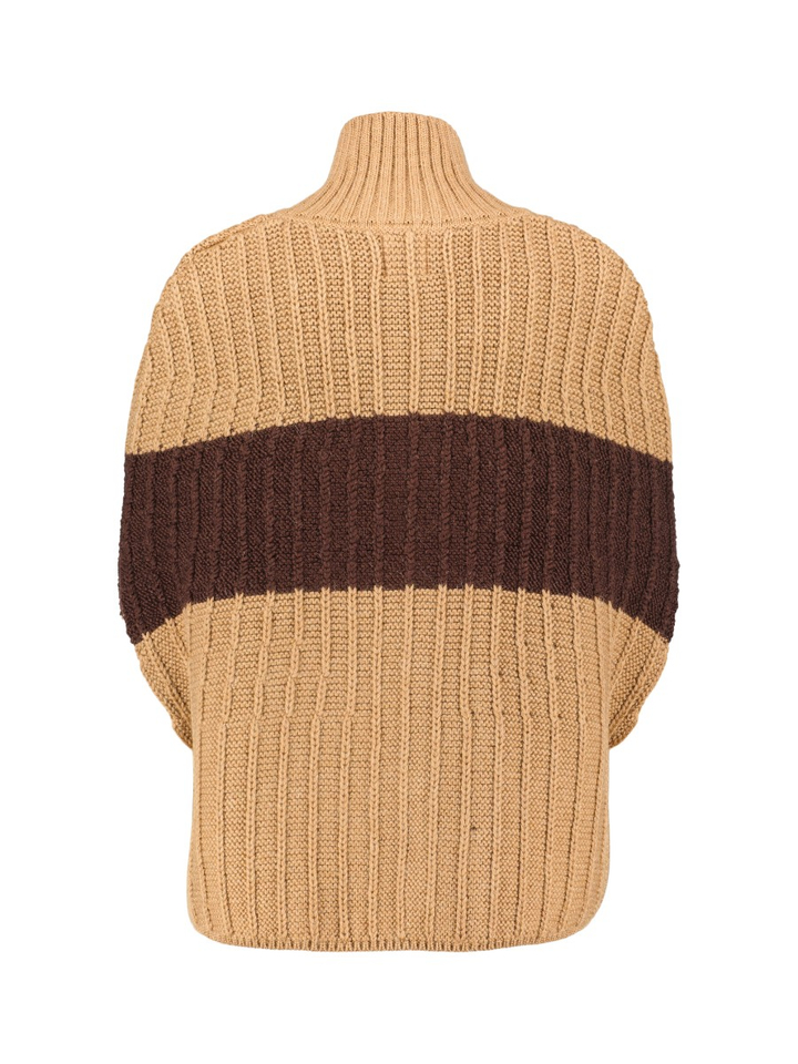 Bruine Gilet met strepen Odilon K&J